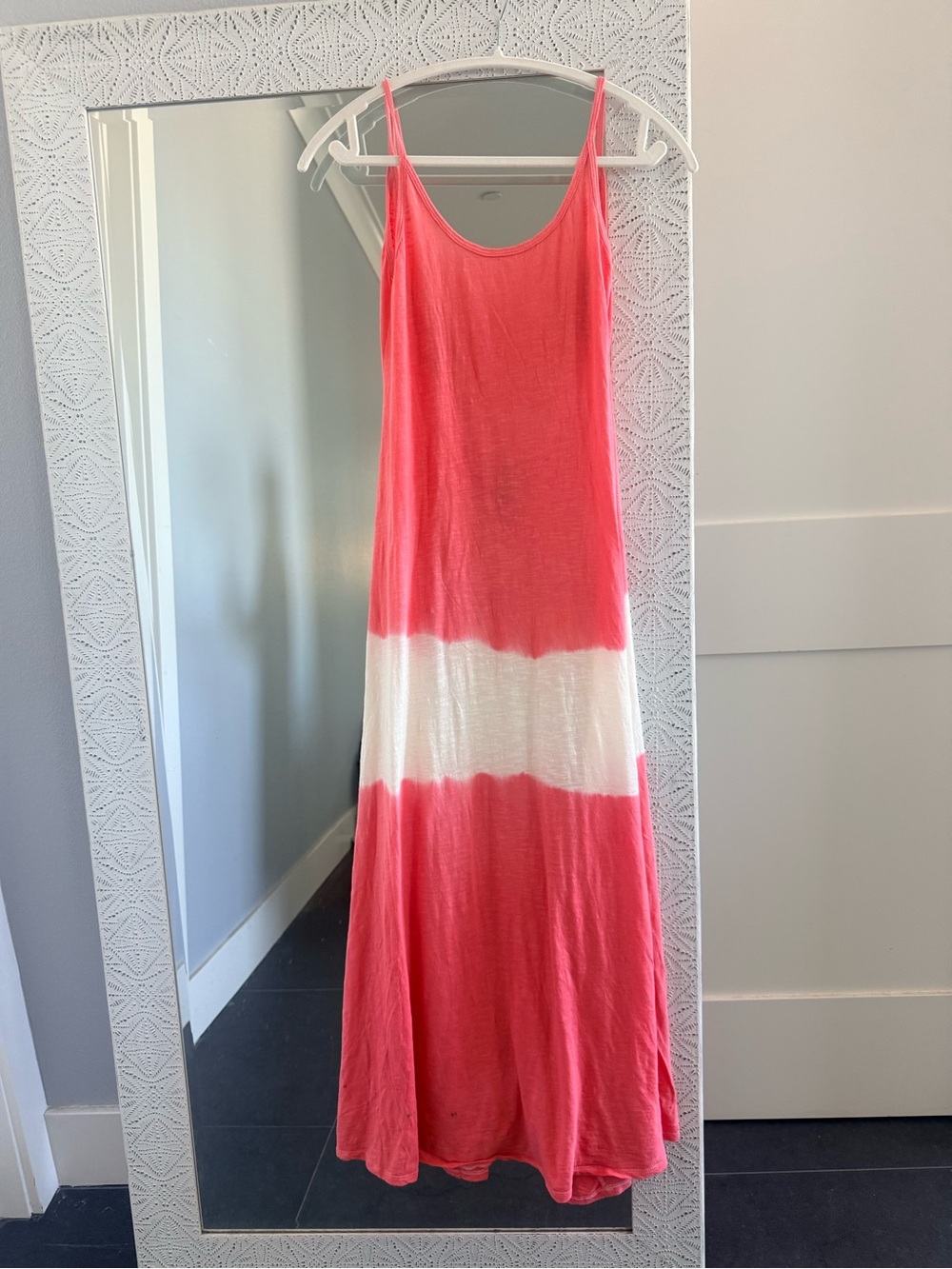 Go Couture Coral Scoop Neck Maxi Dress
